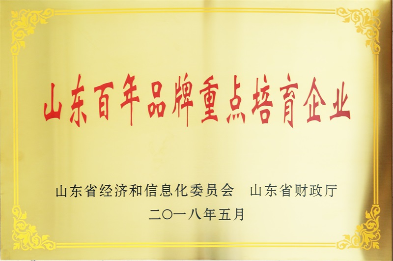 山東百年品牌重點培育企業
